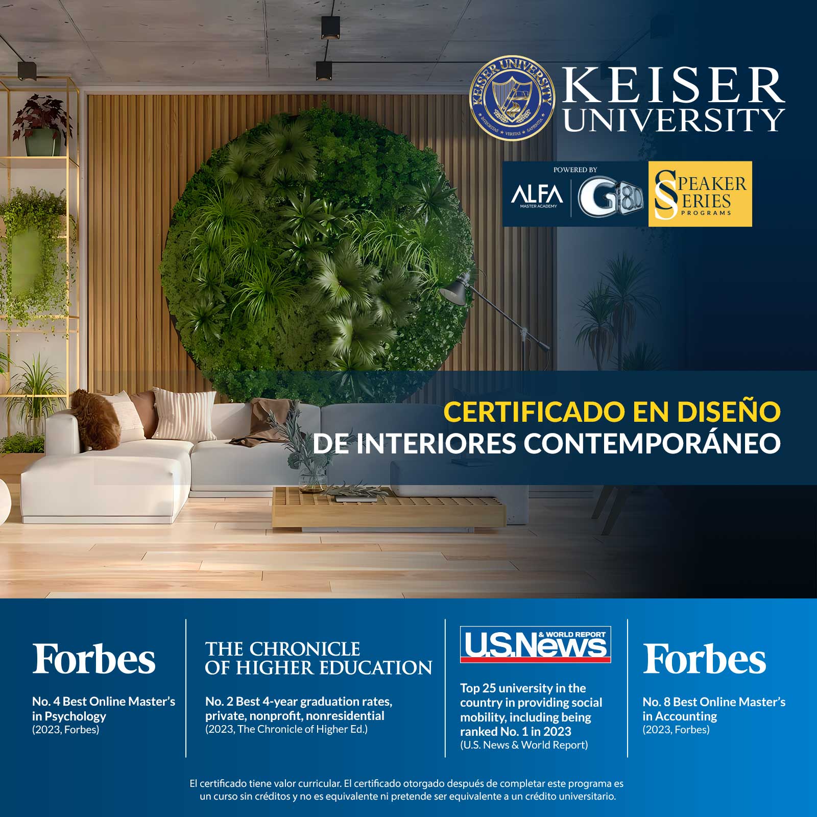Certificado en Diseño de Interiores Contemporáneo