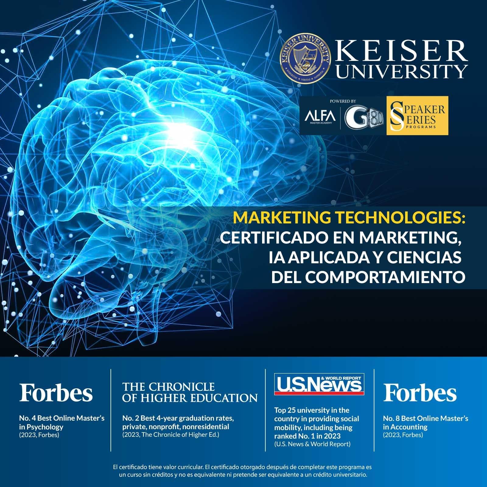Certificado Internacional en IA Aplicada, Marketing y Ciencias del Comportamiento